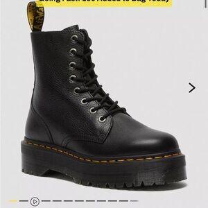 Dr. Martens Black Leather Combat Boots